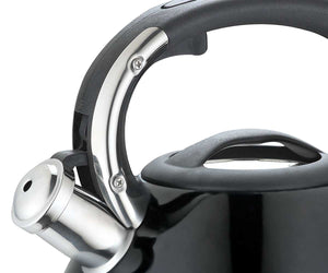 Fierbător cu fluierat KingHoff 1221, 3,4 L, efect de marmură, inducție, negru