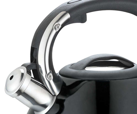 Fierbător cu fluierat KingHoff 1221, 3,4 L, efect de marmură, inducție, negru