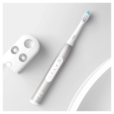 Set de două periuțe de dinți Oral-B Pulsonic Slim Luxe 4900 396369, Roz și Platinum