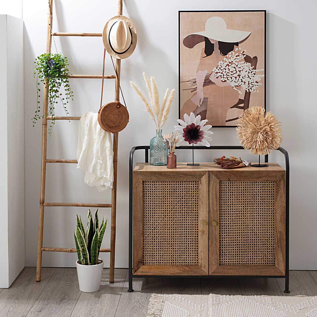 Scară decorativă Atmosphera Dream, 50x30x190 cm, Bambus