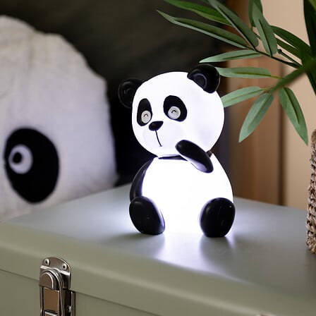 Lampă de noapte pentru copii cu baterii Atmosphera Panda, 14 cm