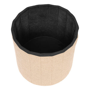 Pouf cu atmosfera de depozitare Jaiko, Boucle, Bej, 32 cm
