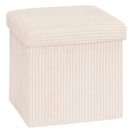 Puf cu atmosferă de depozitare Arum, catifea reiată, pliabil, 38x38 cm