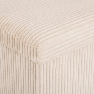 Bancă de depozitare Atmosphera Arum, catifea reiată, pliabilă, 76x38 cm