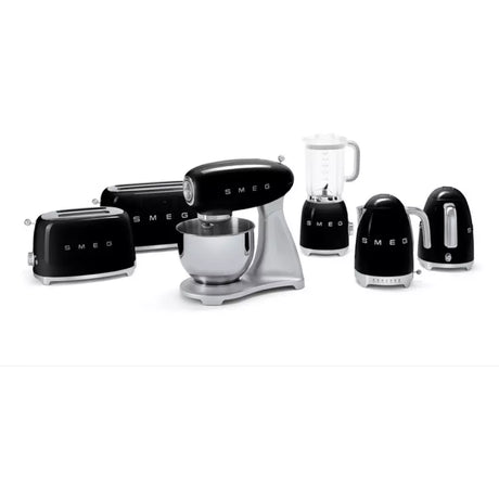 Prăjitor de pâine SMEG TSF01BLEU, 950 W, 2 felii, 6 niveluri de prăjire, Negru/Argintiu