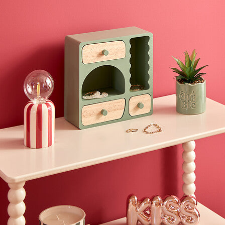 Cutie de bijuterii Atmosphera Cheri, Lemn, Asortate, 26 cm