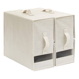 Кош за пране с капак 5five Dressy+, Бежов, 15.5 x 40.5 x 31.5 cm