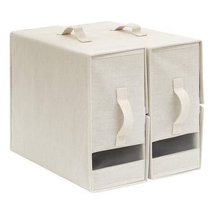 Кош за пране с капак 5five Dressy+, Бежов, 15.5 x 40.5 x 31.5 cm
