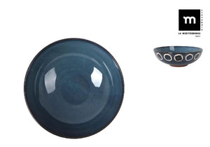 Farfurie adanca LA MEDITERRANEA Almudena Blue, 20 cm, portelan