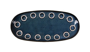 Farfurie ovala LA MEDITERRANEA Almudena Blue, 25x12 cm, portelan