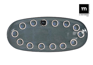 Farfurie ovala LA MEDITERRANEA Almudena Blue, 29x14 cm, portelan