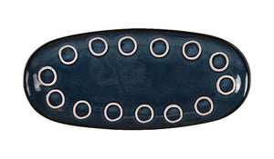 Farfurie ovala LA MEDITERRANEA Almudena Blue, 29x14 cm, portelan