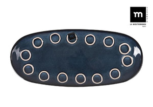 Farfurie ovala LA MEDITERRANEA Almudena Blue, 33x15 cm, portelan