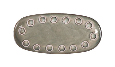 Farfurie ovala LA MEDITERRANEA Almudena Gri, 25x12 cm, portelan