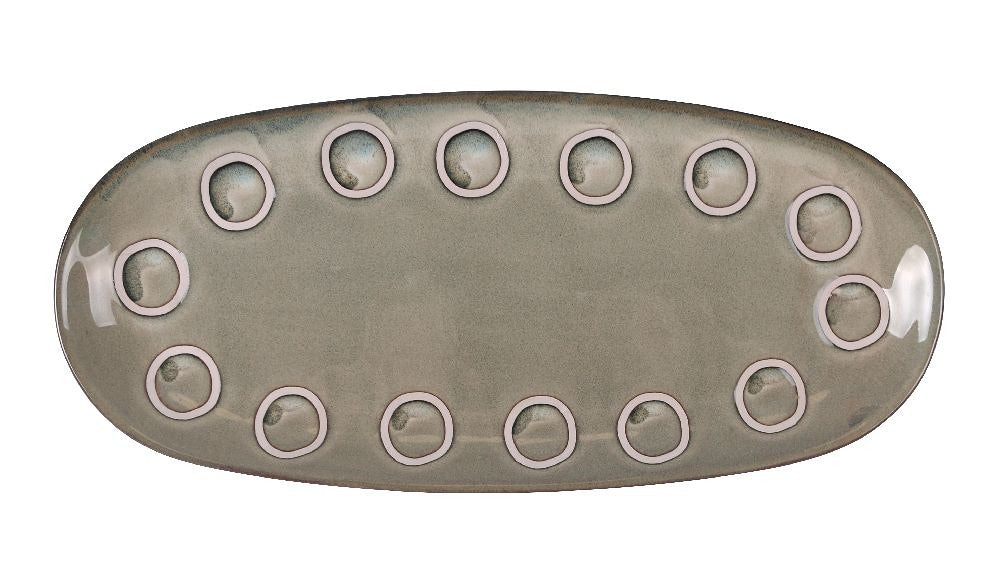 Farfurie ovala LA MEDITERRANEA Almudena Gri, 33x15 cm, portelan