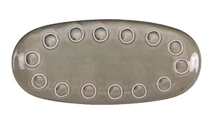 Farfurie ovala LA MEDITERRANEA Almudena Gri, 33x15 cm, portelan