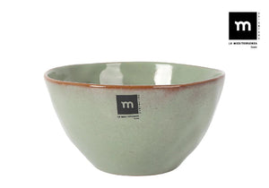 Bol adânc LA MEDITERRANEA Macarella Green, 18x9 cm, porțelan