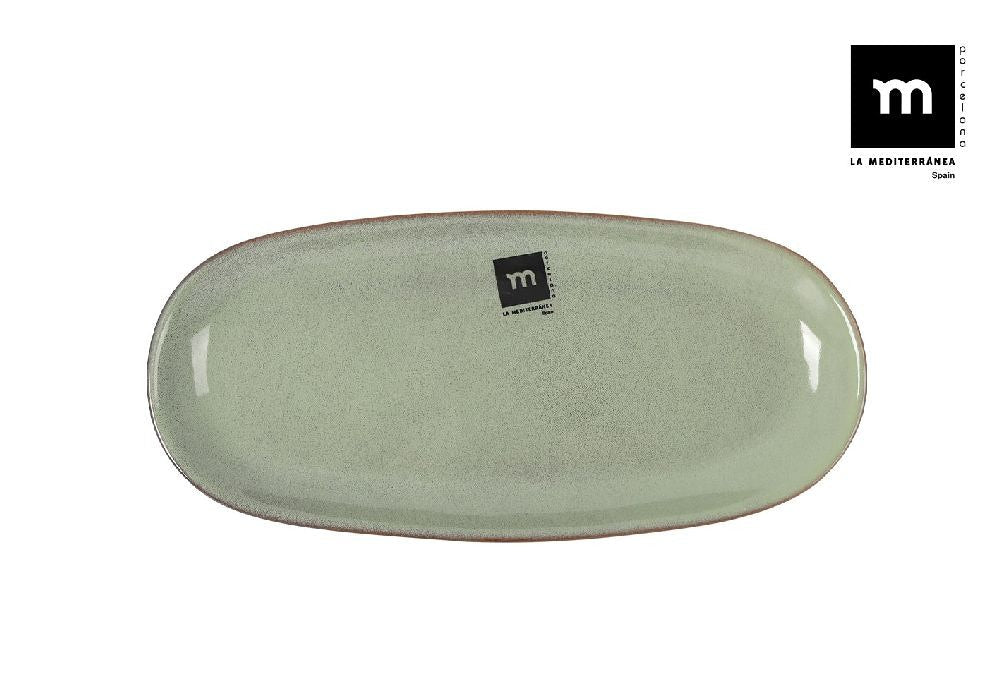 Platoul oval LA MEDITERRANEA Macarella Green, Porțelan