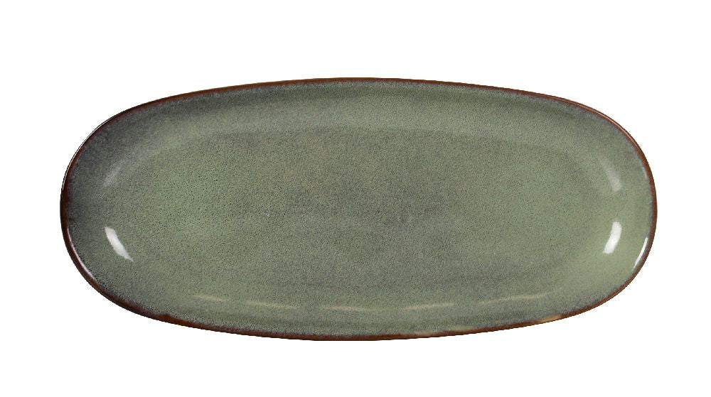 Platoul oval LA MEDITERRANEA Macarella Green, Porțelan