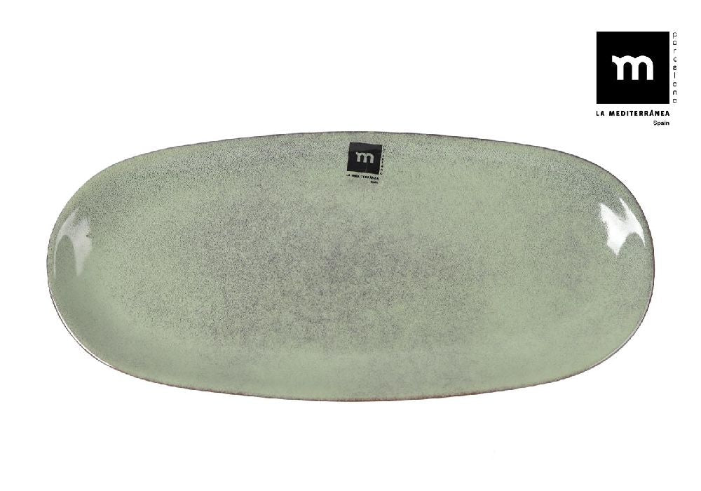 Platoul oval LA MEDITERRANEA Macarella Green, Porțelan
