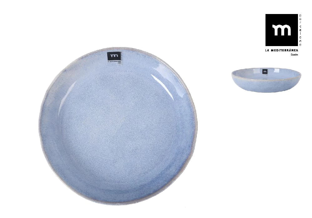 Bol adânc LA MEDITERRANEA Macarella Blue, 21x4 cm, porțelan