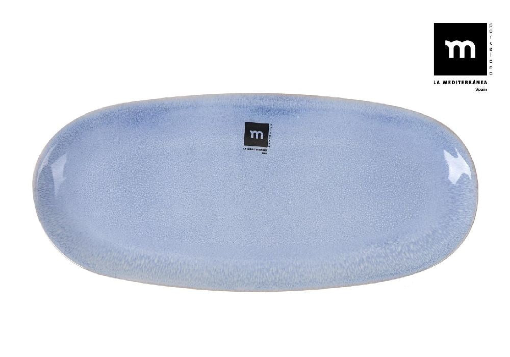 Farfurie ovala LA MEDITERRANEA Macarella Blue, Portelan