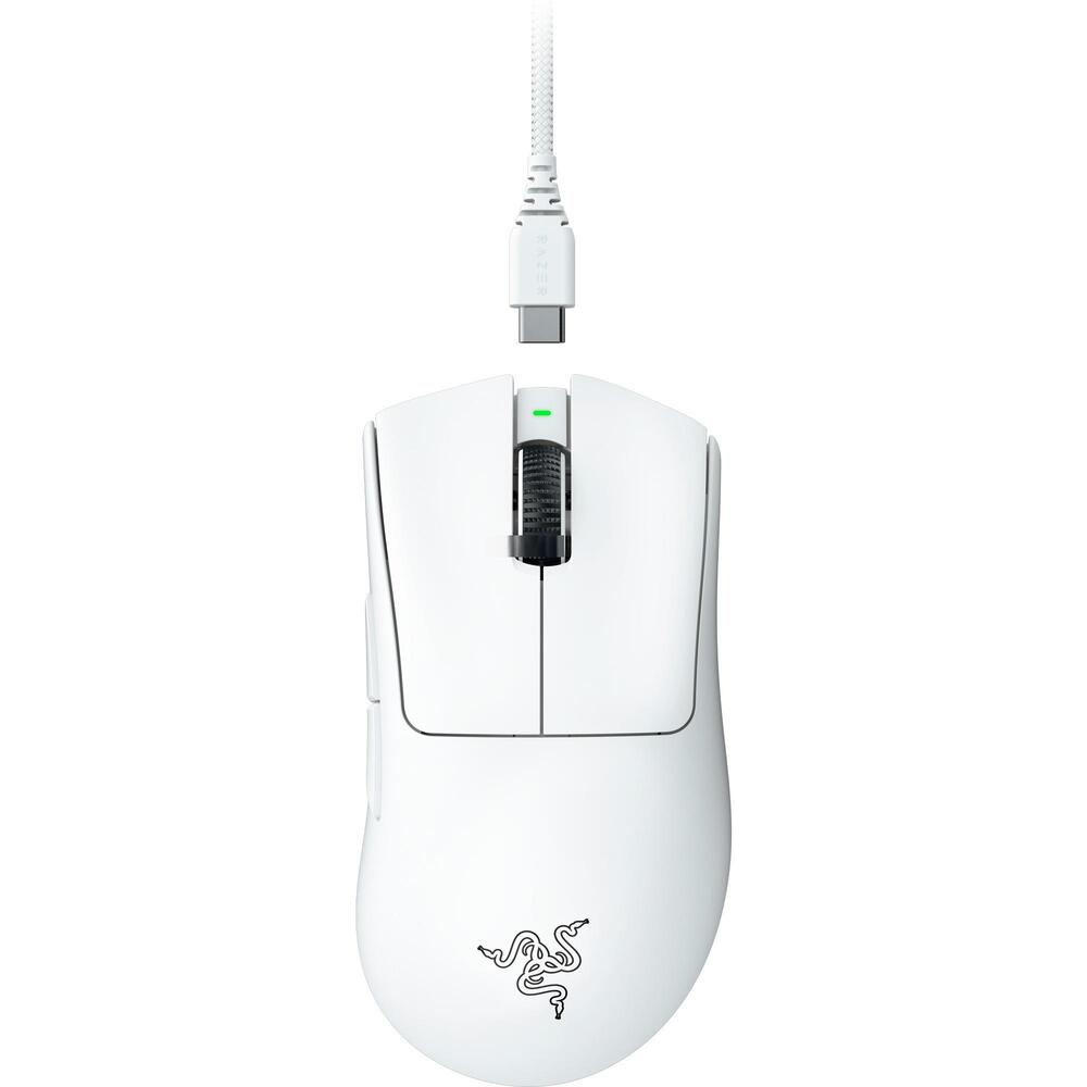 Mouse de gaming wireless Razer DeathAdder V3 Pro, alb