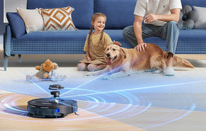 Aspirator robot Lubluelu L20, 40 W, Mop, Navigație LiDAR, 2600 mAh, Negru