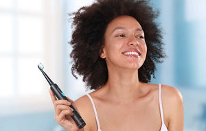 Set de periuțe de dinți cu ultrasunete FairyWill FW-E6, cu 5 accesorii, negru