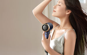 Uscător de păr Deerma DEM-CF50, 1400W, Aer, Ioni negativi, 11 moduri, Albastru închis