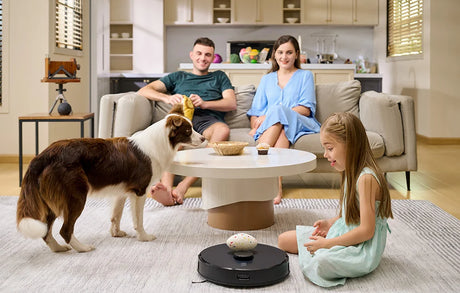 Aspirator robot cu stație AirRobo T20+, 60W, Mop, 3200mAh, filtre HEPA, Negru