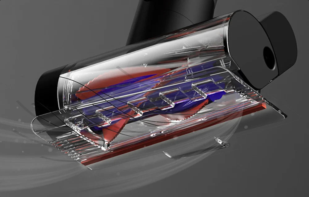 Aspirator vertical Deerma DEM-T30W cu stație, 240W, 23kPa, Lampă optică, Fără fir, Negru