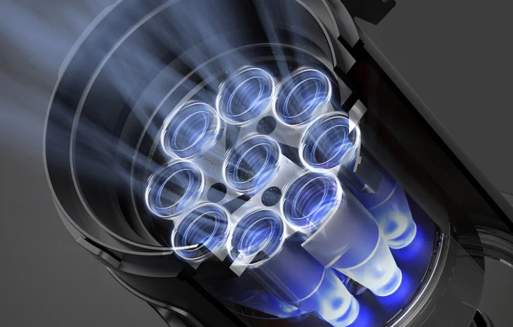 Aspirator vertical Deerma DEM-T30W, 240W, 23kPa, lampă optică, fără fir, negru