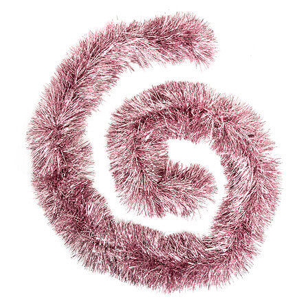 Fine strand boa garland 15 cm x 2 m 8 folds pink
