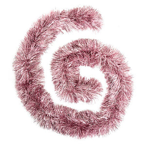 Fine strand boa garland 15 cm x 2 m 8 folds pink