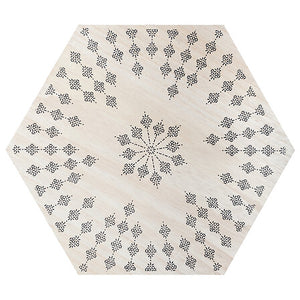 Masă laterală Atmosphera Kumi, Metal, Design etno, Octogonală