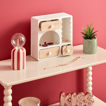 Cutie de bijuterii Atmosphera Cheri, Lemn, Asortate, 26 cm