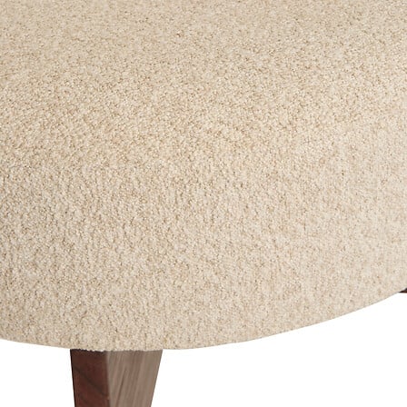 Pouf atmosferă Kayan, Boucle, Ivory, Ø50 cm