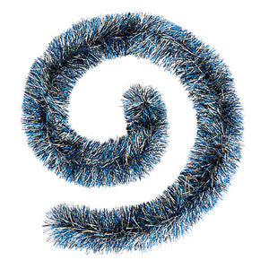Boa garland fine strands 15 cm x 2 m 8 folds blue gold
