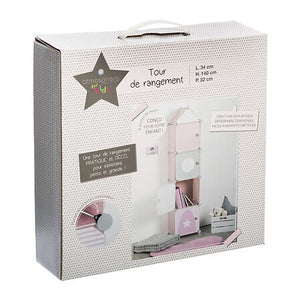 Dulap de depozitare pentru copii Atmosphera Tower, 4 compartimente, 34x140x32 cm