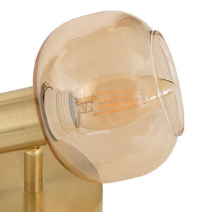 Lampă de atmosferă Pilia, 10 cm, Metal și sticlă chihlimbar