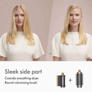 Uscător de păr Dyson HS05 Airwrap Origin, 3 niveluri de viteză, 3 niveluri de temperatură, nichel/cupru