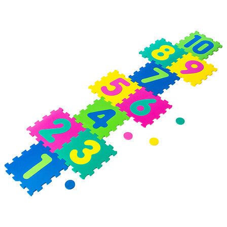 Puzzle pentru copii cu podea moale, joc de dame, 10 piese