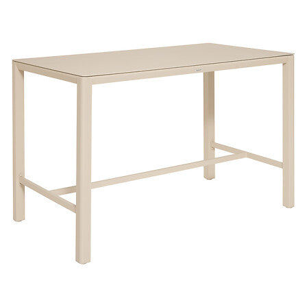 Fixed bar table Skyla 4 seats glass clay