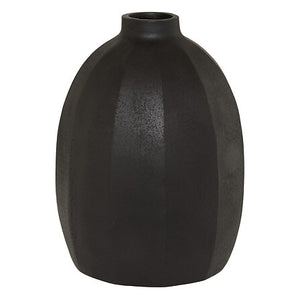 Ваза atmosphera Nyero, Черна, Релефна, 24 cm