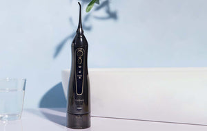 Set periuță de dinți cu ultrasunete FairyWill FW-507+FW-5020E și ață dentară, negru