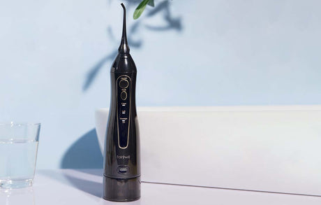 Set periuță de dinți cu ultrasunete FairyWill FW-507+FW-5020E și ață dentară, negru