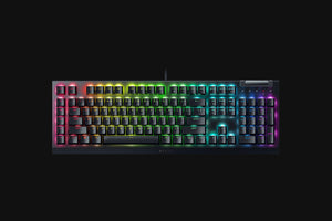 Tastatură de gaming BlackWidow V4 X Green, cu comutatoare optice, negru