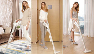 Aspirator vertical Deerma DX700 2 în 1, 75dB, Capacitate 0,8 l, Putere 600W, Alb