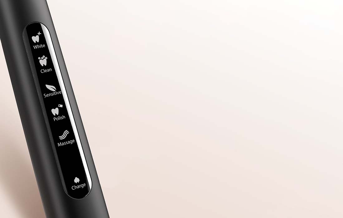 Periuță de dinți electrică sonică Fairywill, FW-507, cu baterie reîncărcabilă, 5 moduri, 3 accesorii, Negru